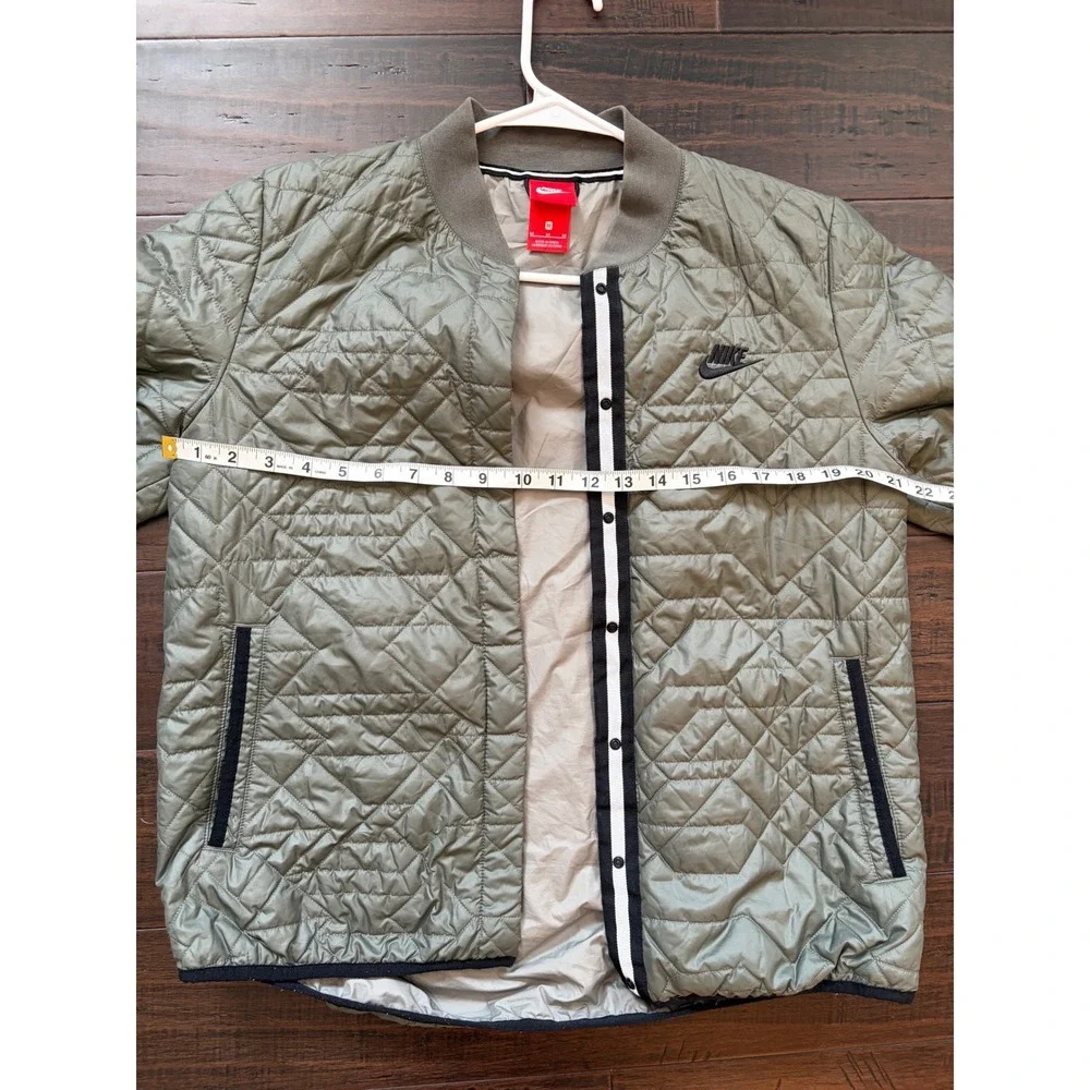 Nike Sportswear Quilted Primaloft Bomber Jacket Olive Green Women's Medium